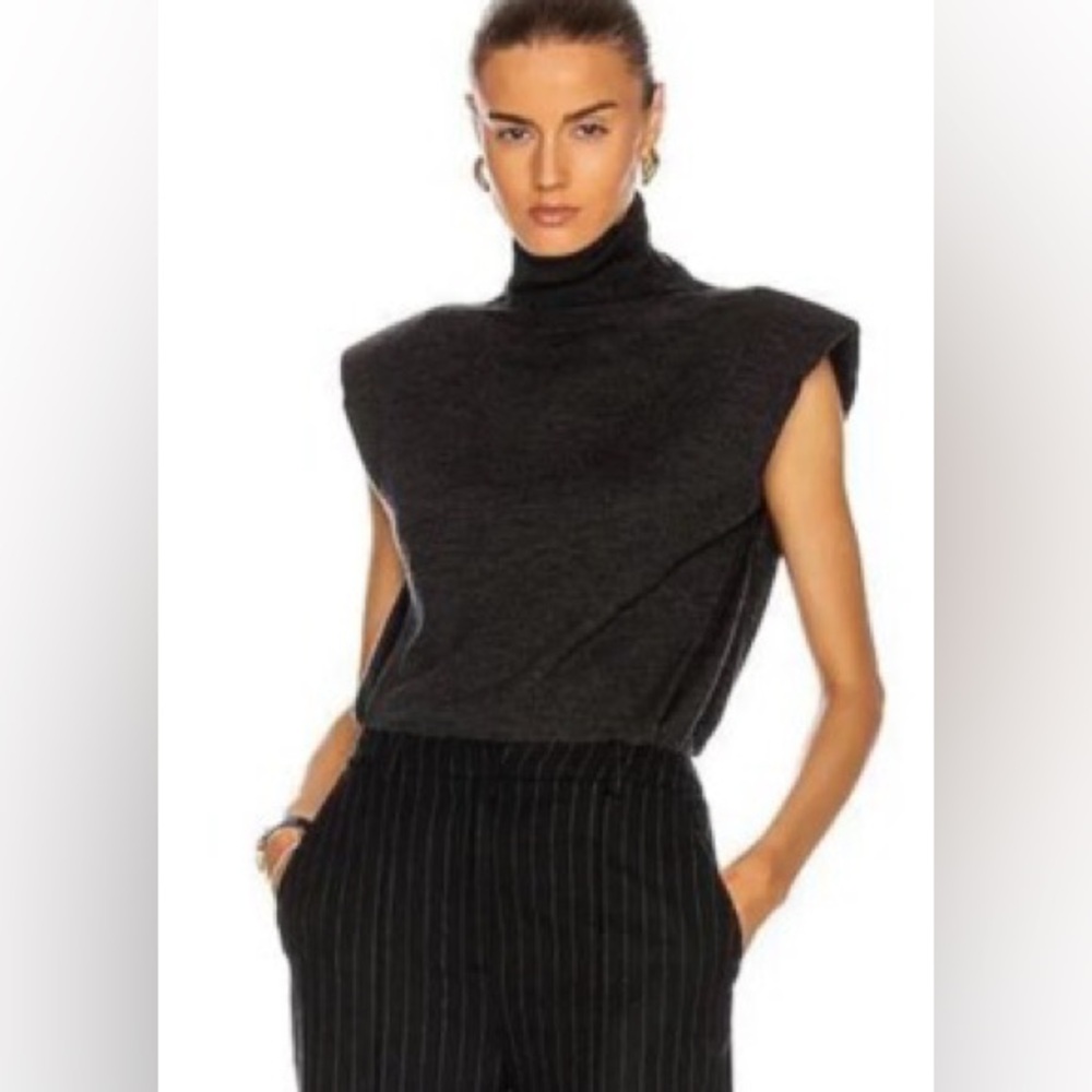 Loulou Studio Fazziolu Top with shoulder pads